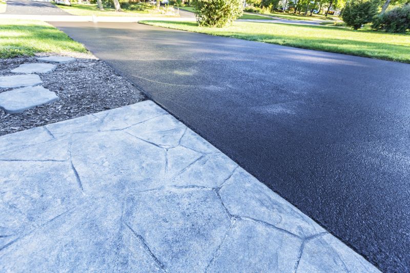 Asphalt Driveway with Fresh Coating